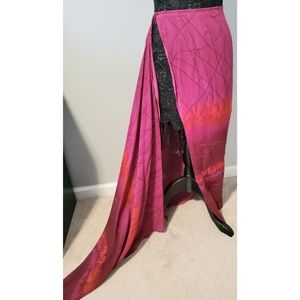 SOLD!! FLOWY FUCHSIA WRAP AROUND SKIRT